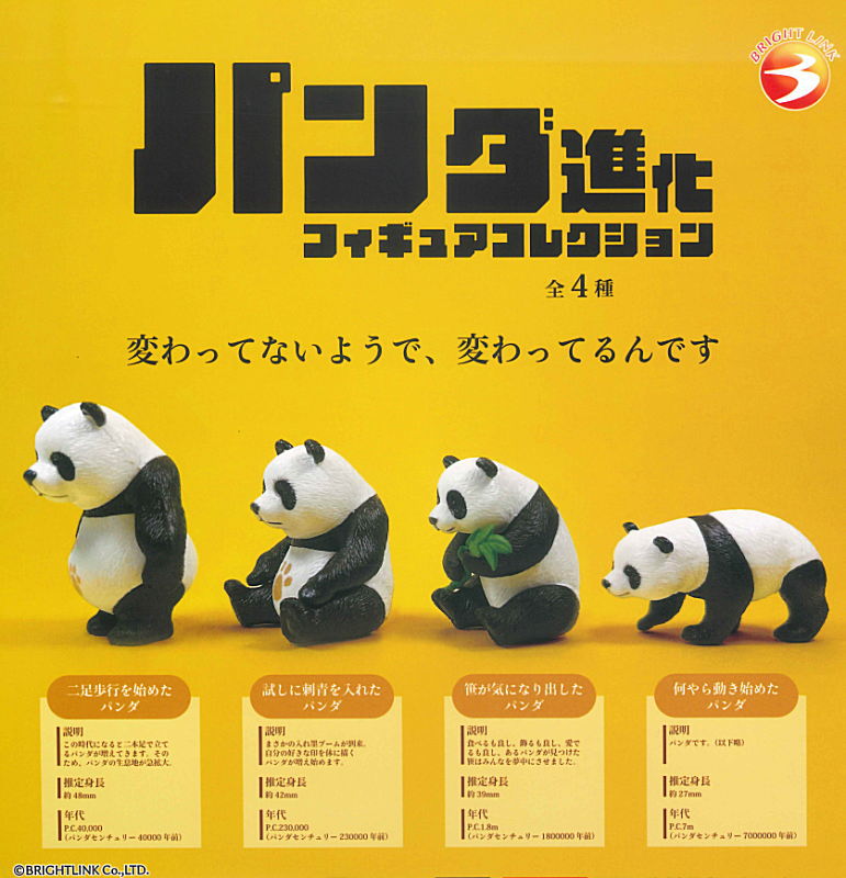 パンダ進化 フィギュアコレクション」ブライトリンク カプセルトイ